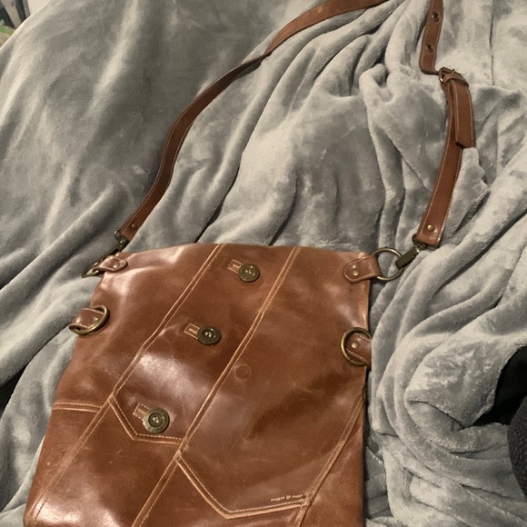 VINTAGE MATT & NAT MESSENGER BAG VEGAN LEATHER - Picture 2 of 4
